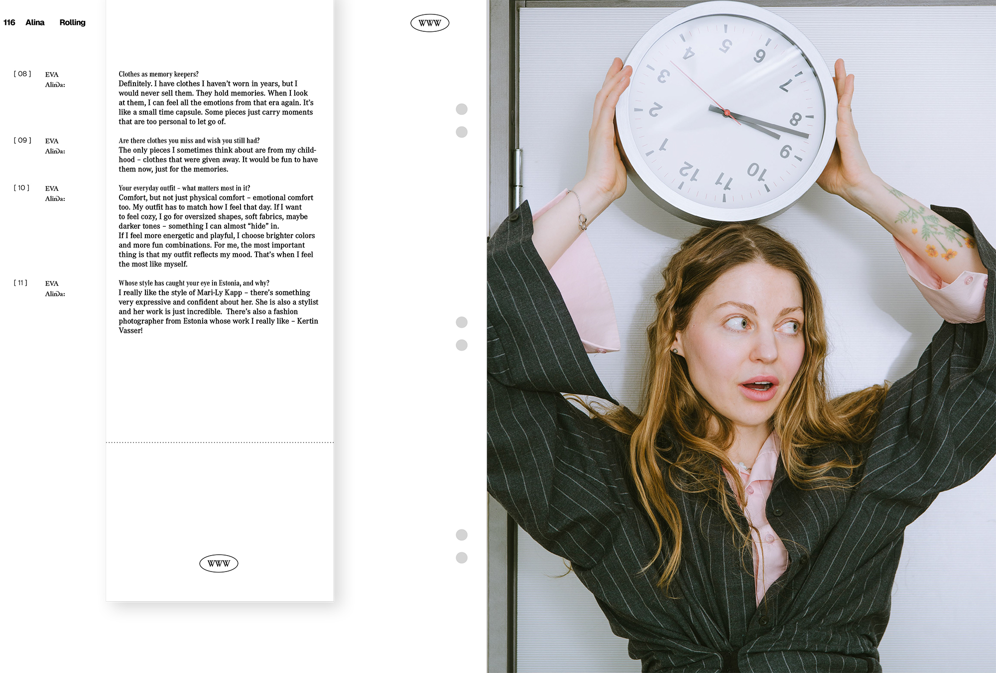 Alina-Mariia Hodz for Trickster Magazine Issue 03, spread 2
